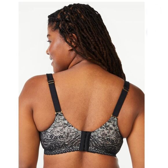 Women's Plus Underwire Leopard’s Print Plunge Bra 2-Pack Size 46DD - Picture 5 of 5